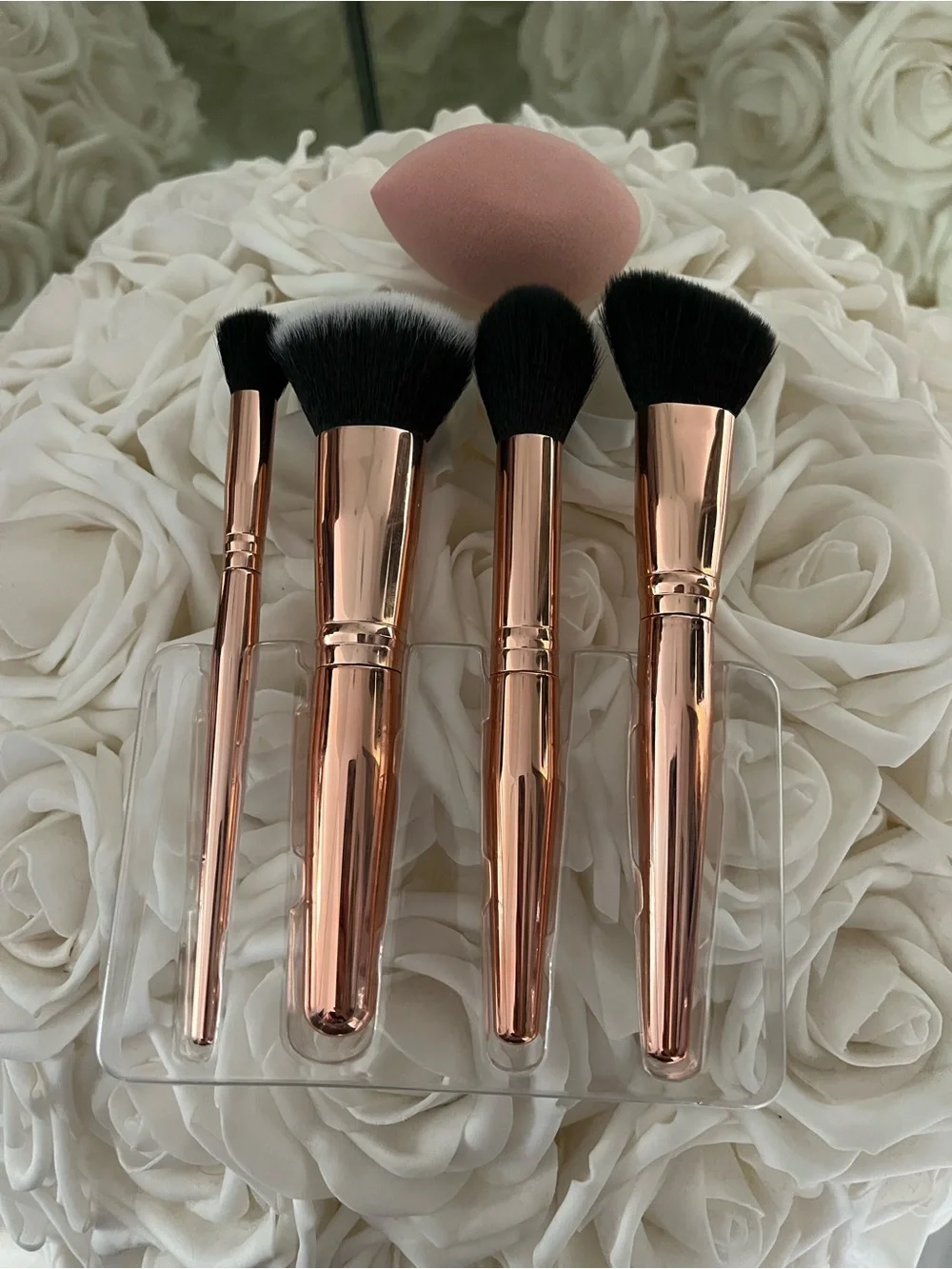 New Elf cosmetics complexion essentials brush and sponge 5 piece set